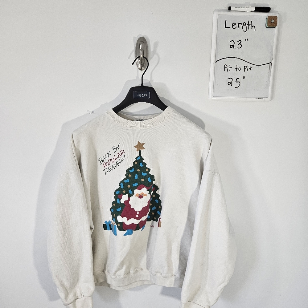 Vintage 1995 Maze Santa Claus Christmas Crewneck Sweatshirt!